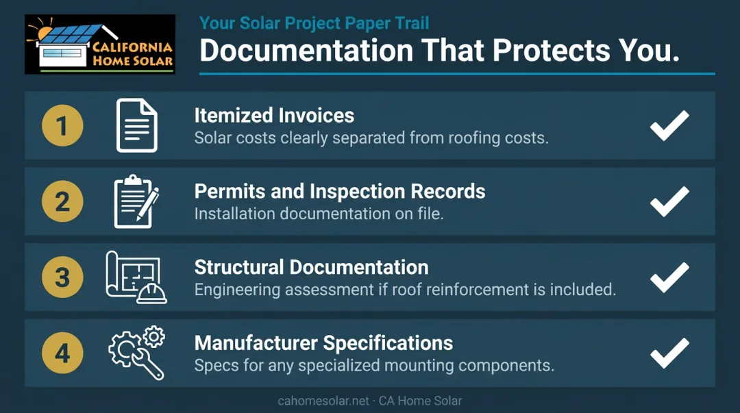 Four-step solar tax credit documentation checklist to protect against IRS audit