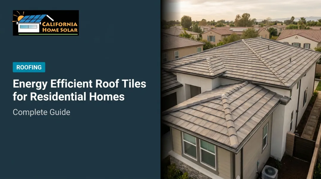 Energy Efficient Roof Tiles for Residential Homes: Complete Guide