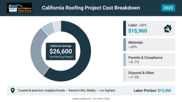 California roofing labor cost breakdown showing 60 percent of total project cost