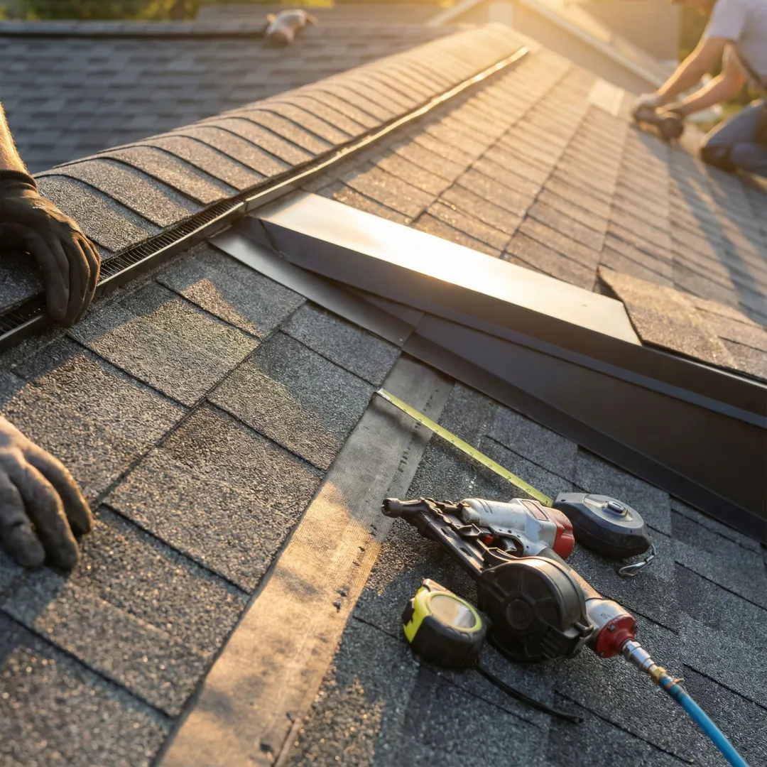 Modern energy-efficient roof installation showcasing advanced materials and professional workmanship