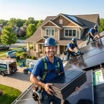 Modern energy-efficient roof installation showcasing premium materials and craftsmanship