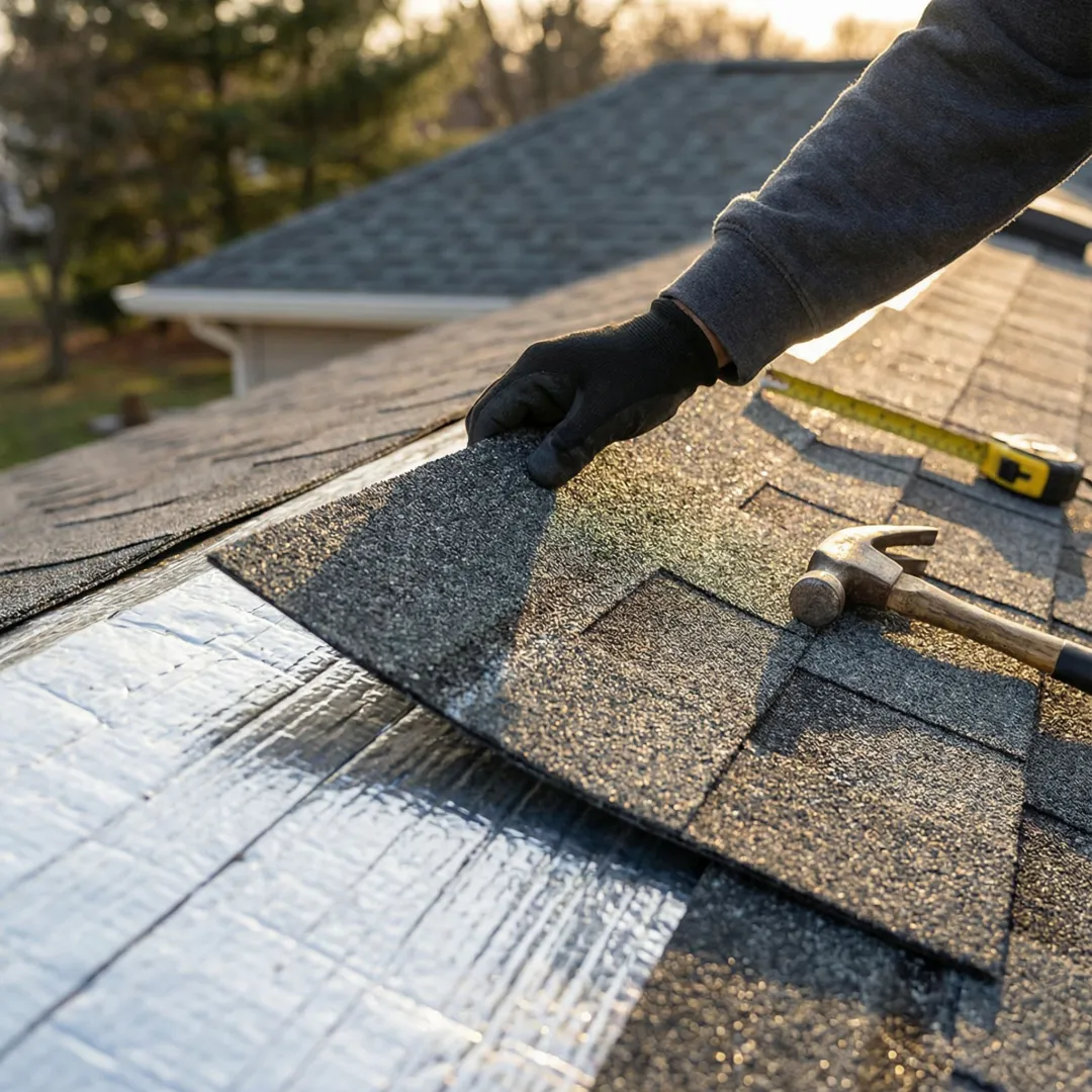 Energy-efficient roof remodeling with modern materials in Downey