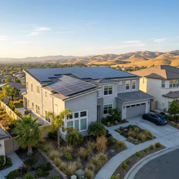 Solar energy system providing clean power to modern home