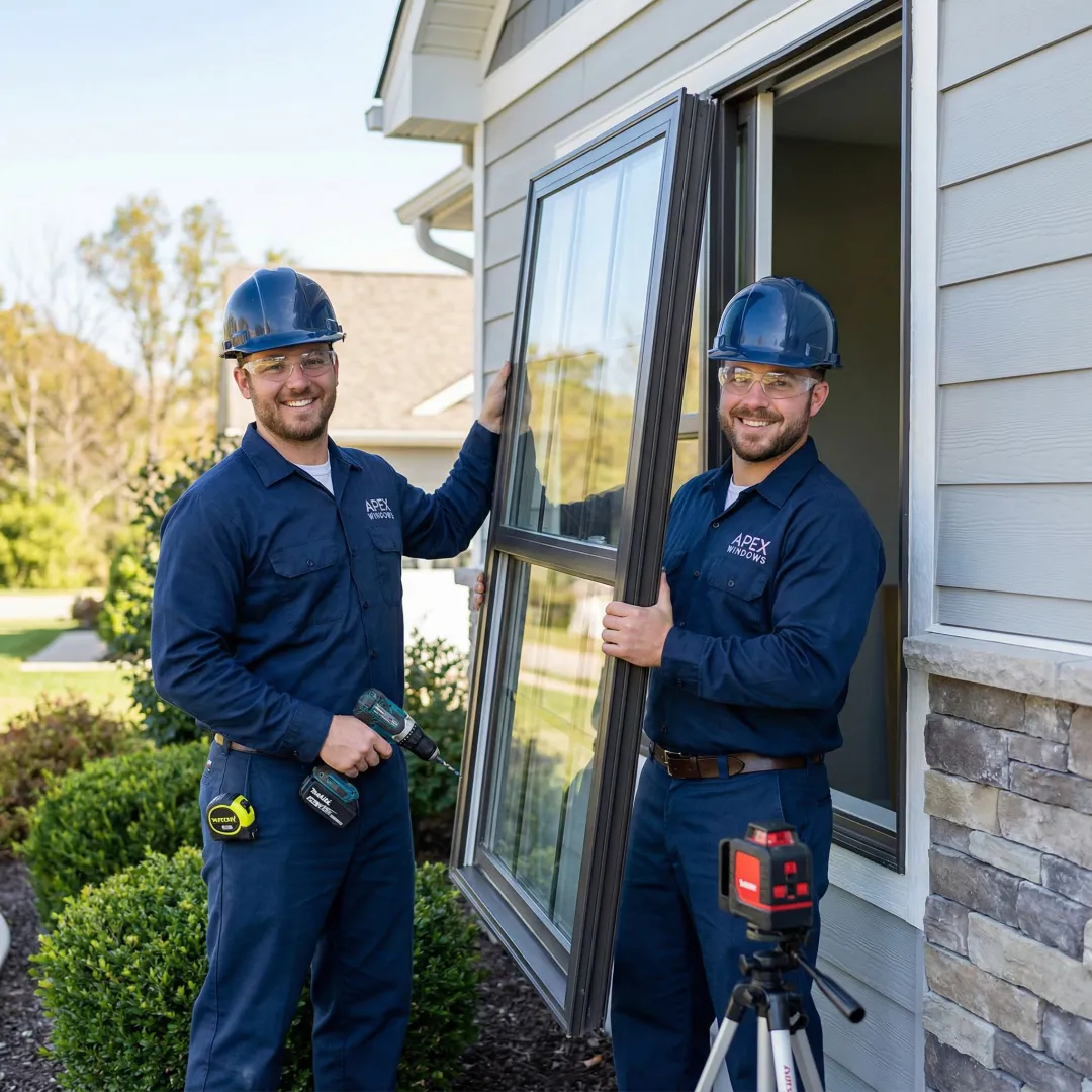Professional window installation team installing energy-efficient windows in El Monte home