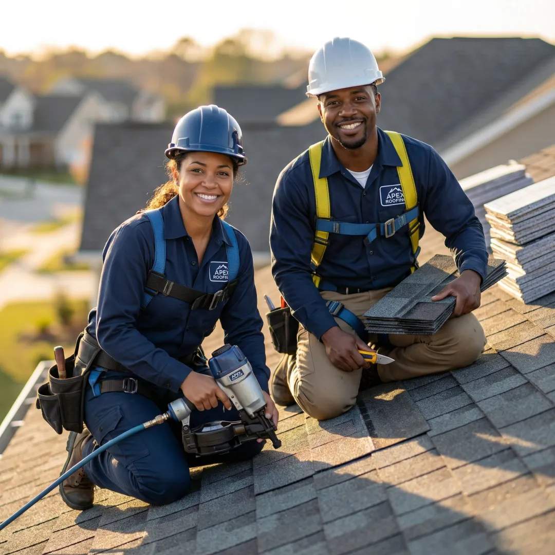 Professional roof remodeling work being performed on a Compton home