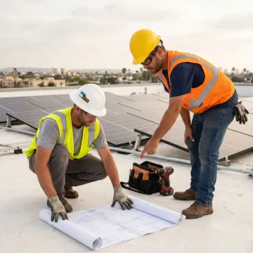 Contractors planning a commercial solar installation