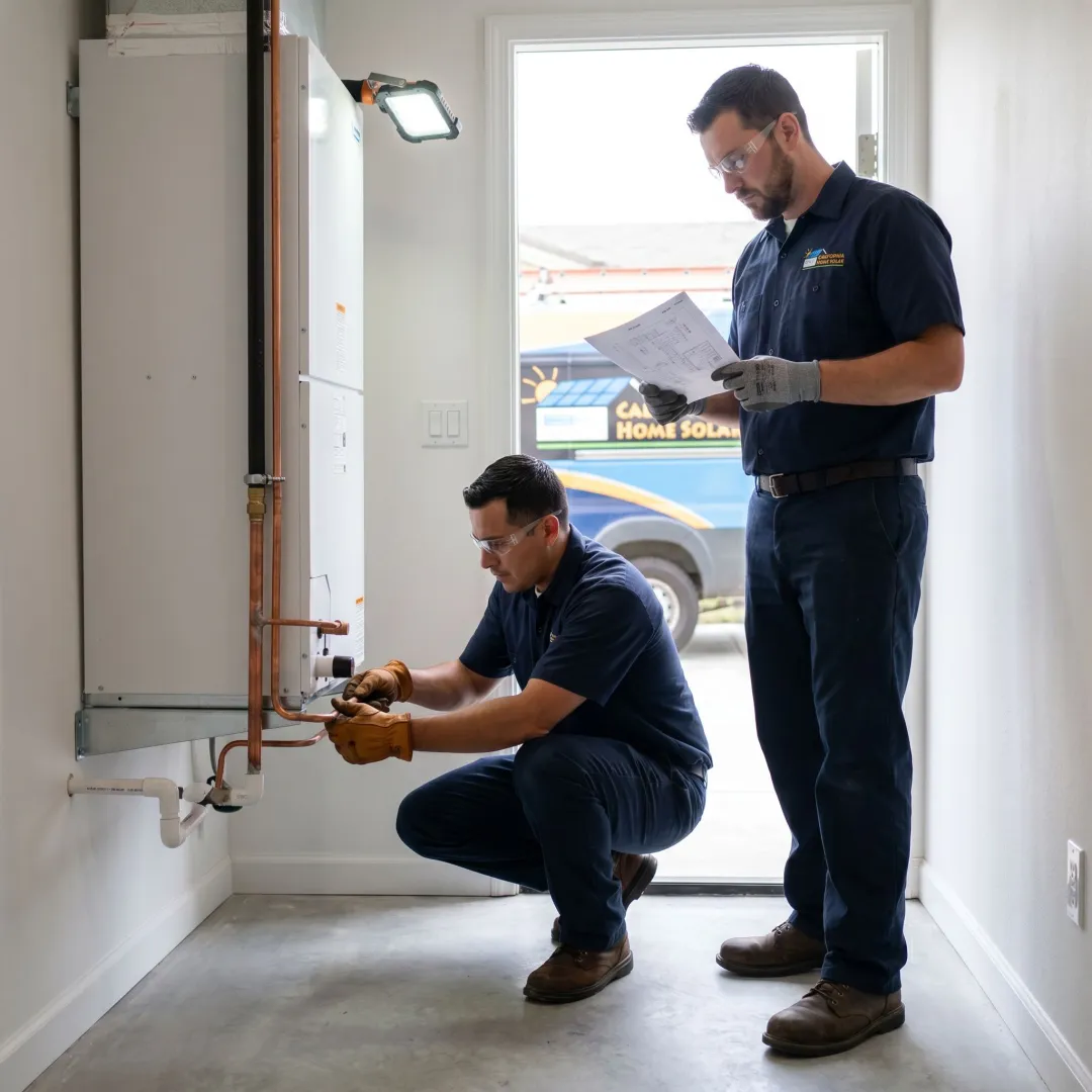 HVAC installation team upgrading home comfort system