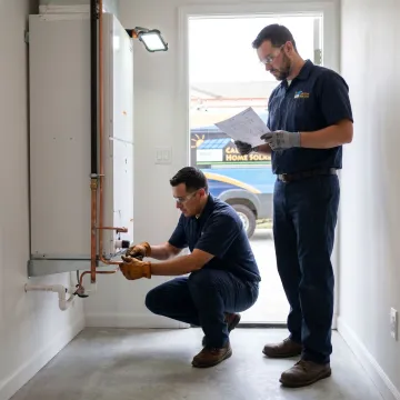 HVAC installation team upgrading home comfort system
