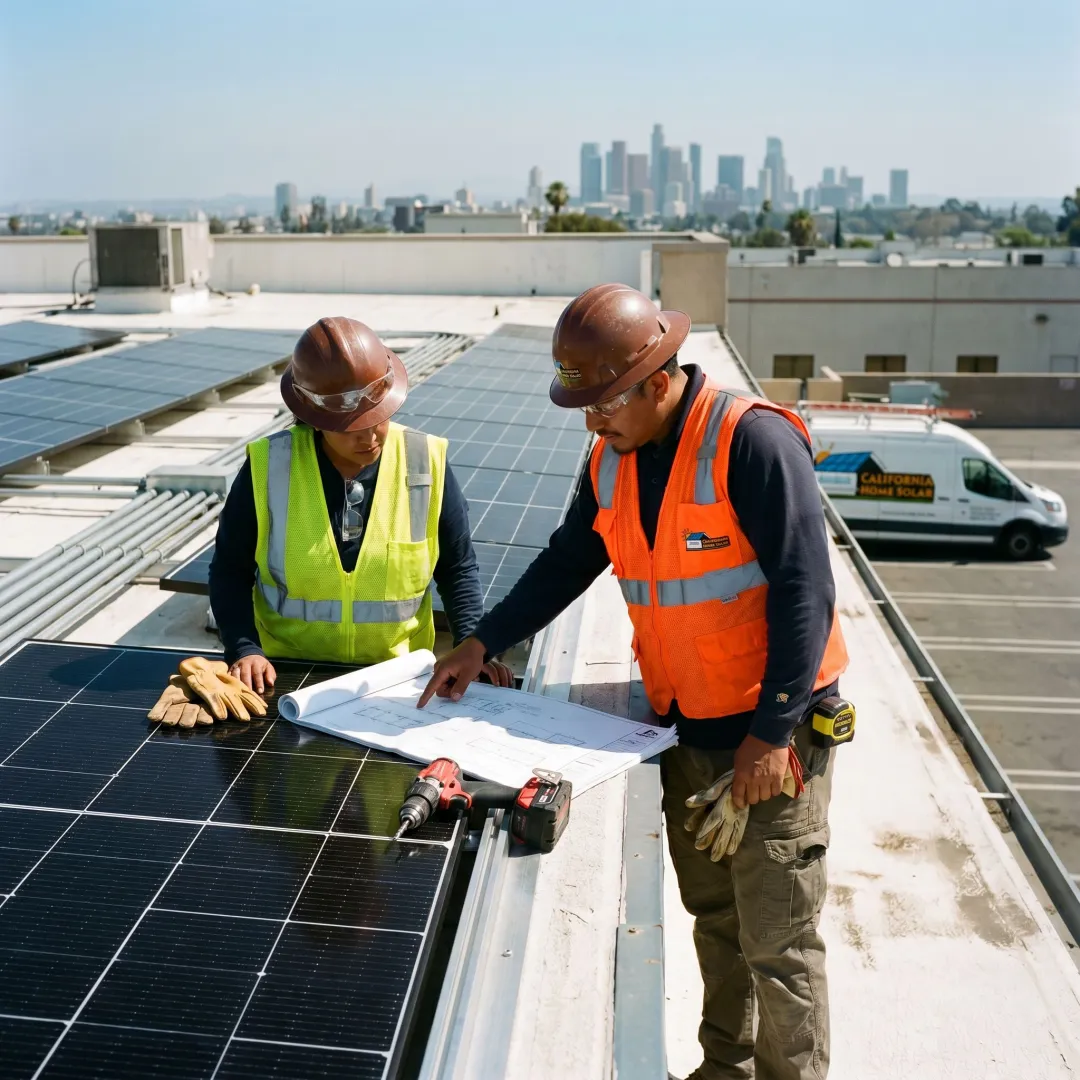 Solar installers planning a commercial panel system