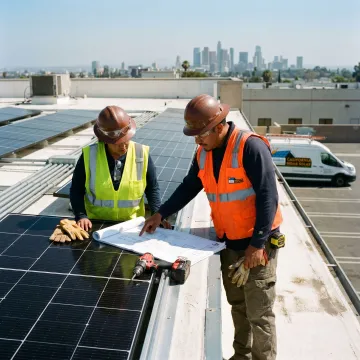 Solar installers planning a commercial panel system