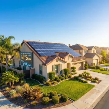 Modern home with solar panels showcasing energy efficiency