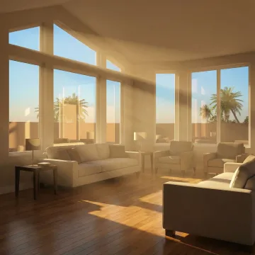 Modern energy-efficient windows installed in contemporary Glendale home interior