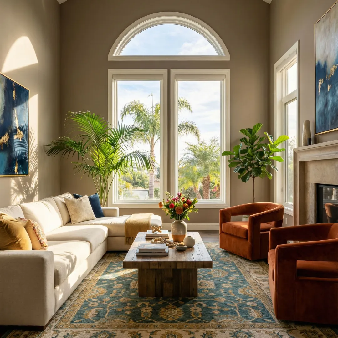 Modern energy-efficient windows installed in Torrance home showing improved comfort