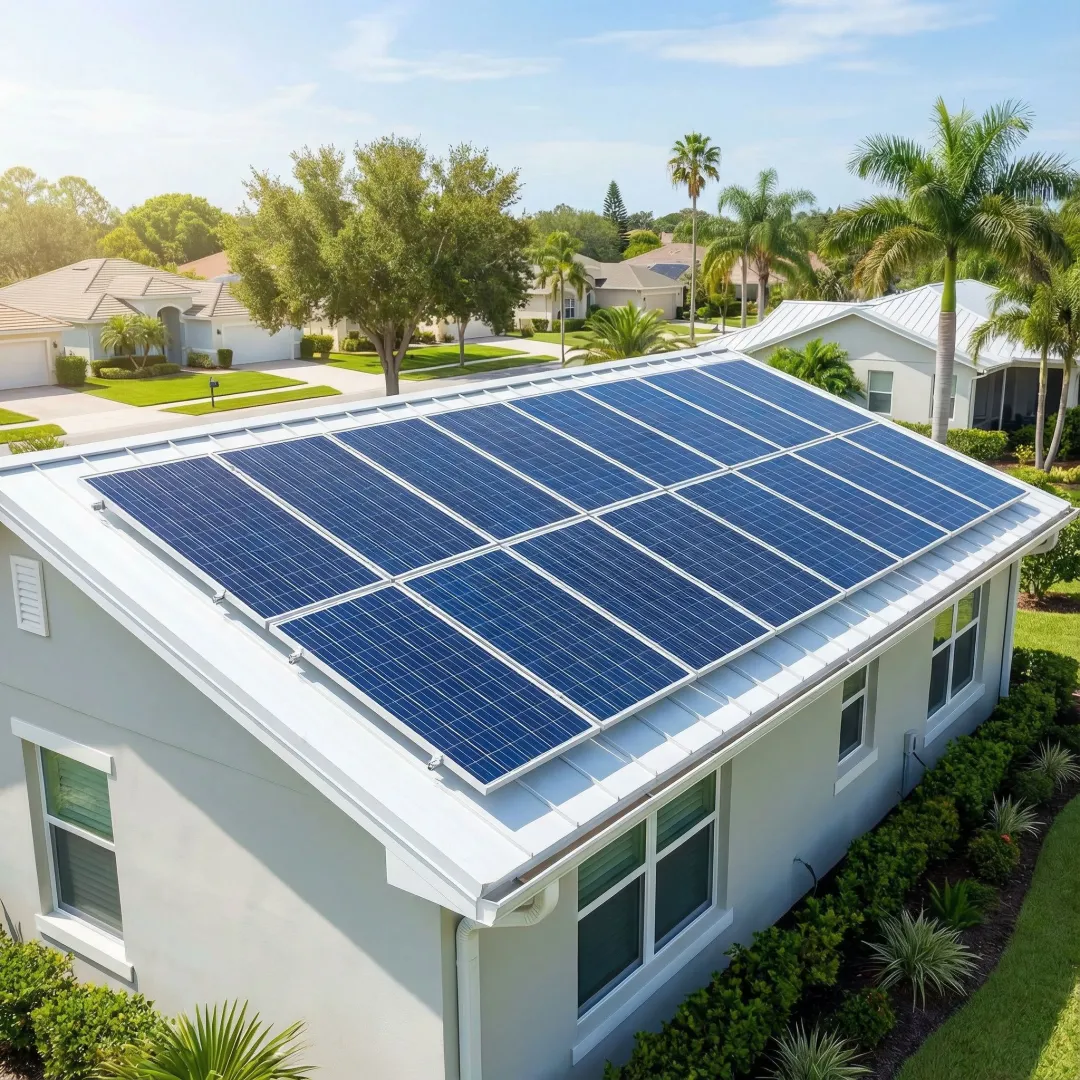 Solar panel system generating clean energy for Garden Grove home