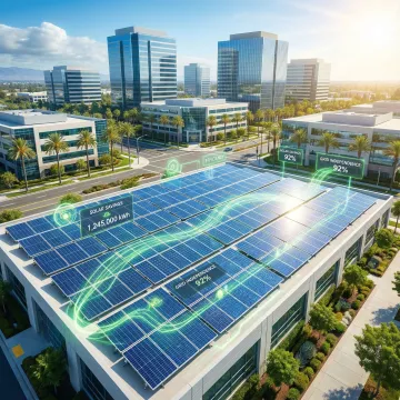 Orange County commercial solar installation reducing energy costs