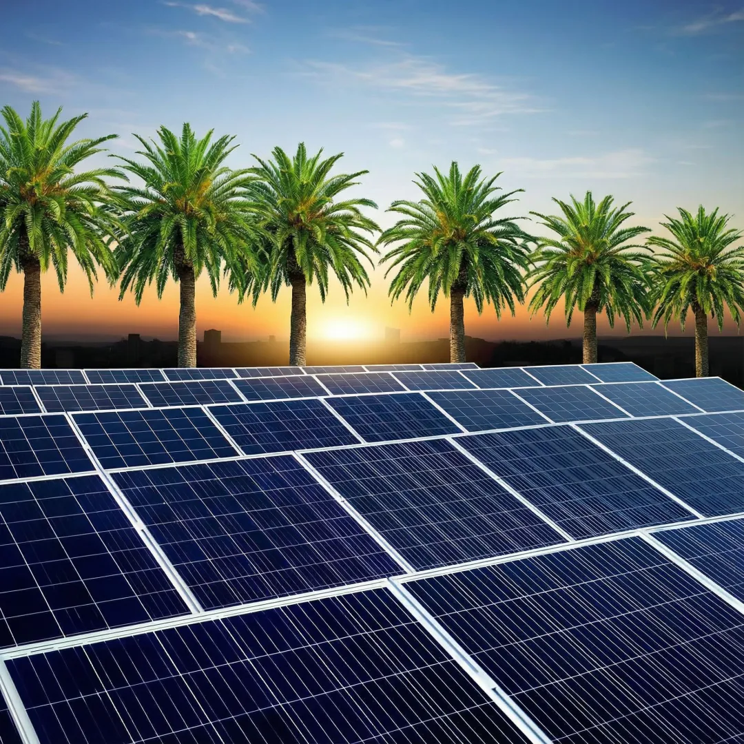 Modern solar panel array on Inglewood residential home