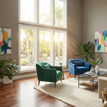 Energy-efficient windows installed in modern Compton home showing improved comfort