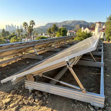 Ground mount solar panels positioned for optimal sun exposure in Los Angeles installation