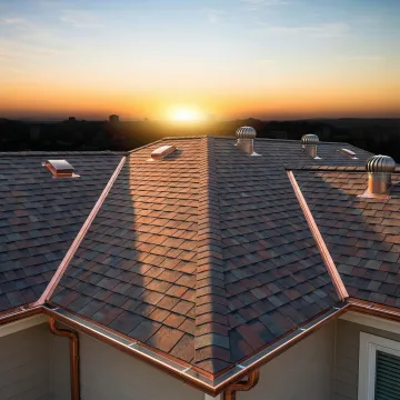 Modern roof remodeling showcasing energy-efficient materials and coastal protection features