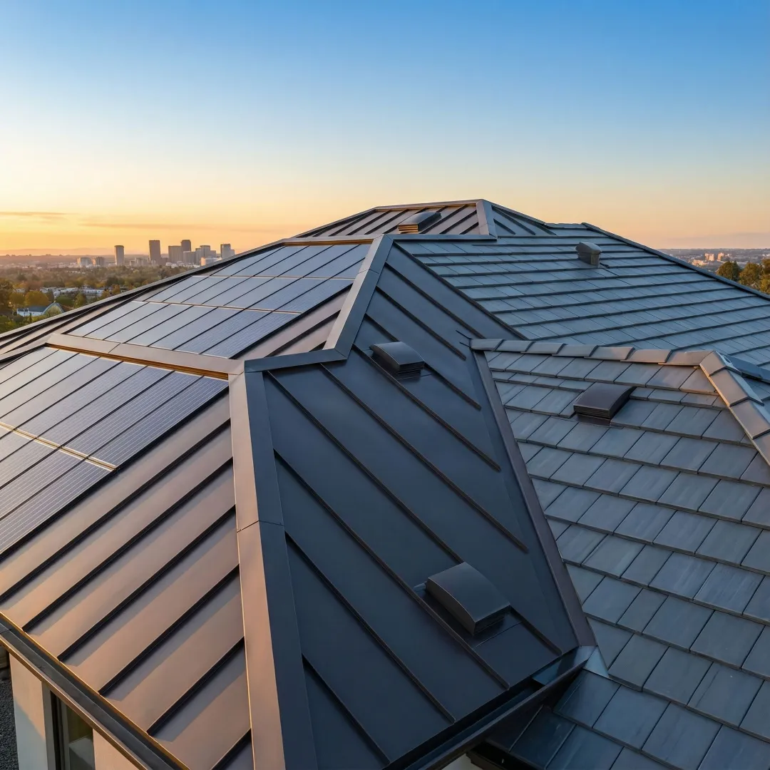 Modern high-performance roof installation showcasing energy-efficient materials and professional craftsmanship