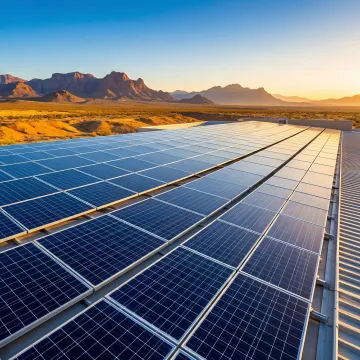 Solar panels installed on Lancaster home roof under bright desert sun