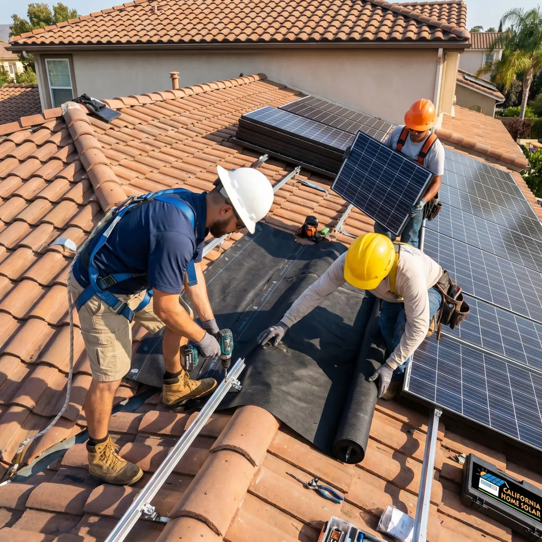 Solar-ready roof installation on a home