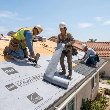 Energy-efficient roof remodeling on a California home