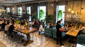 Commercial furniture installations across restaurant hospital and office settings