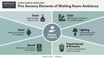 Five sensory design elements for calming healthcare waiting room ambiance