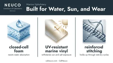 Three core materials used in Edgewater factory boat cushions