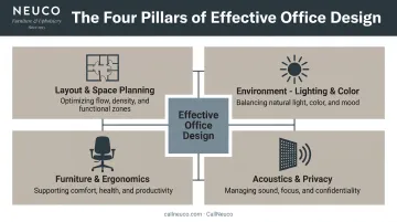 Four core pillars framework of effective office interior design