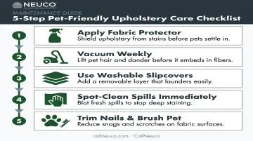 Five-step maintenance checklist for extending pet-friendly furniture upholstery lifespan