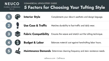 Five key factors for choosing the right tufting style