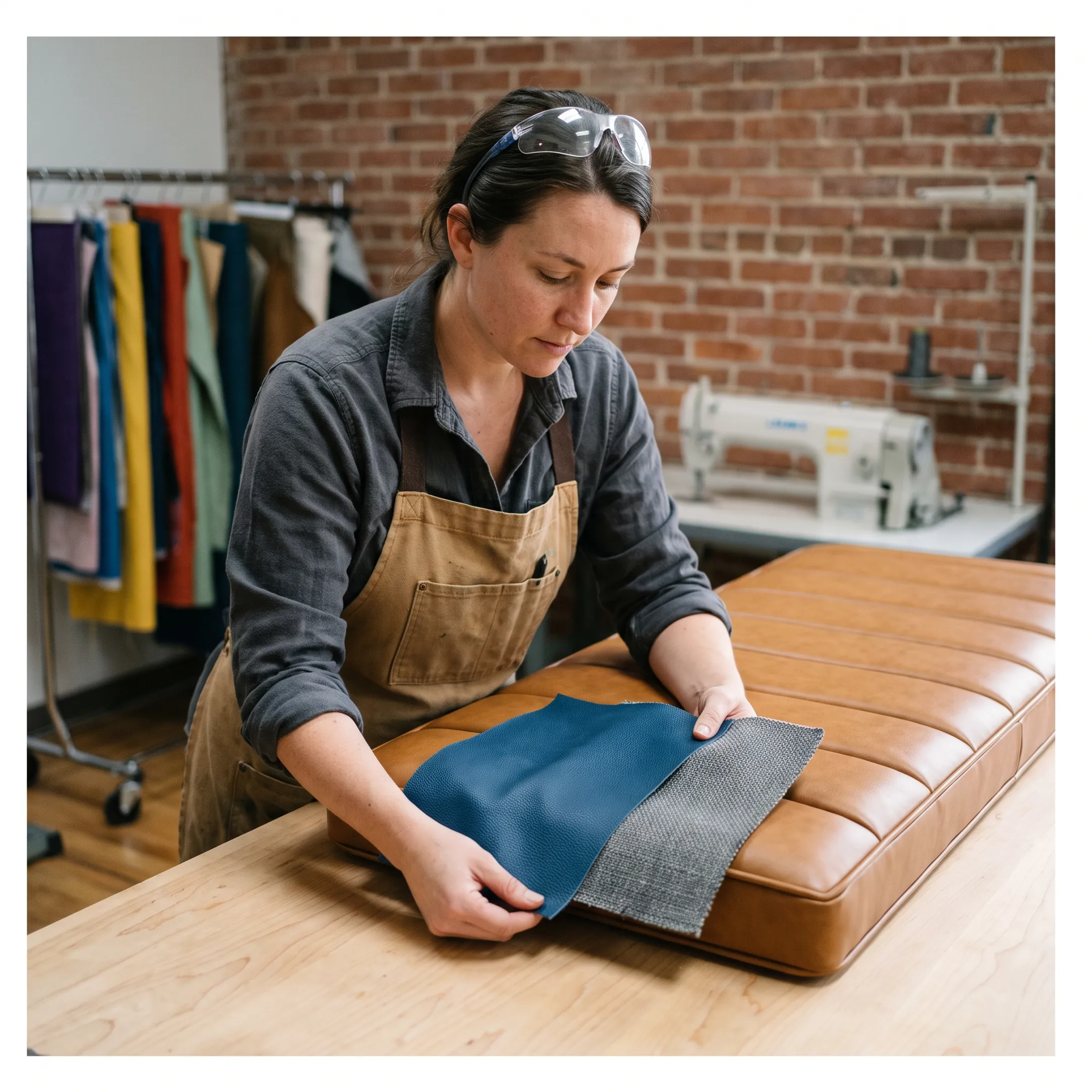 Fabric selection for commercial furniture restoration
