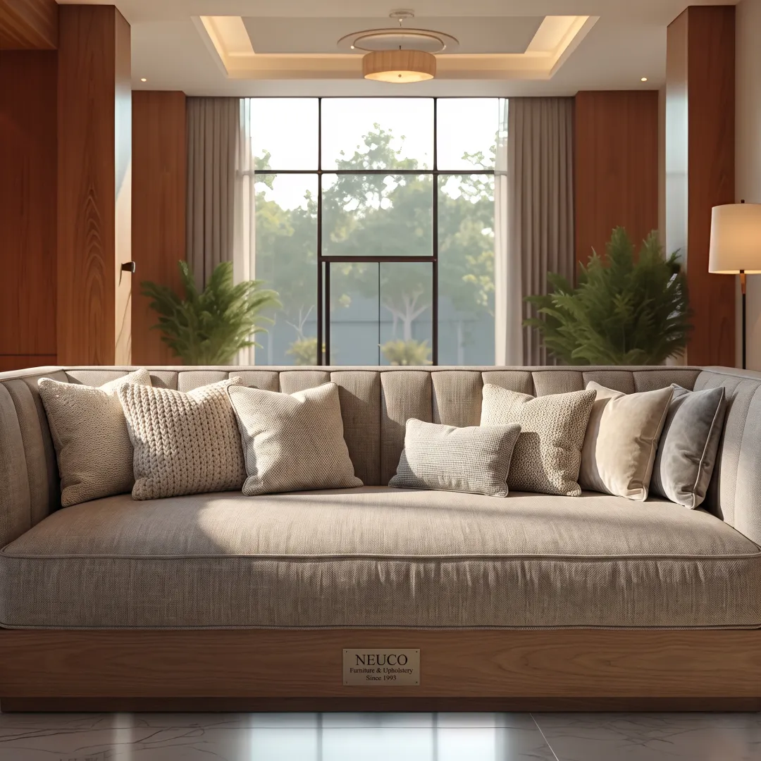 Custom upholstered window seat bench