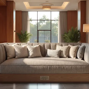 Custom upholstered window seat bench