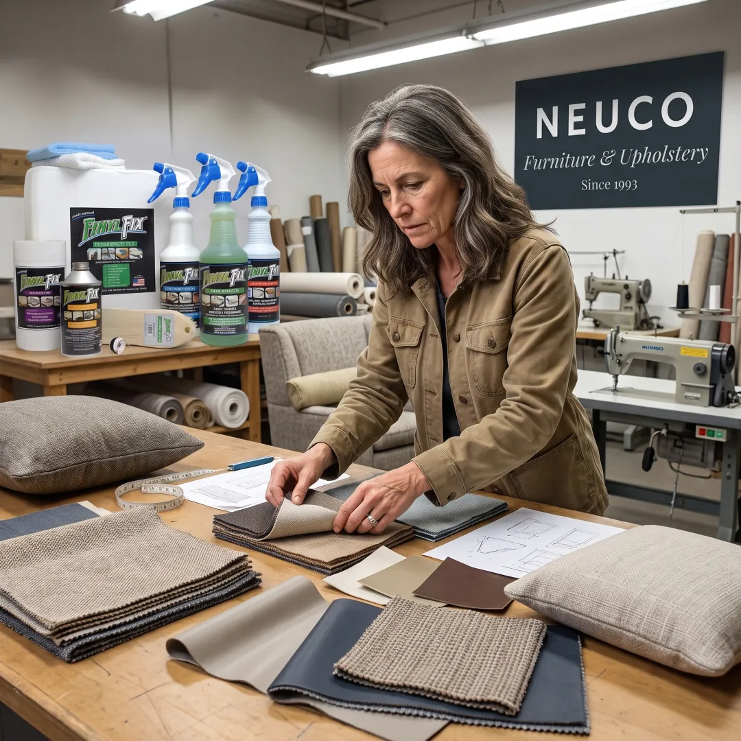 Fabric swatches and custom commercial cushion samples