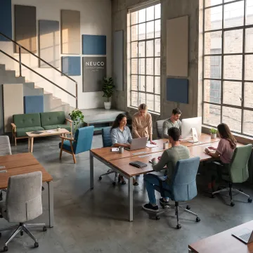 Modern Nashville office with customized commercial furniture