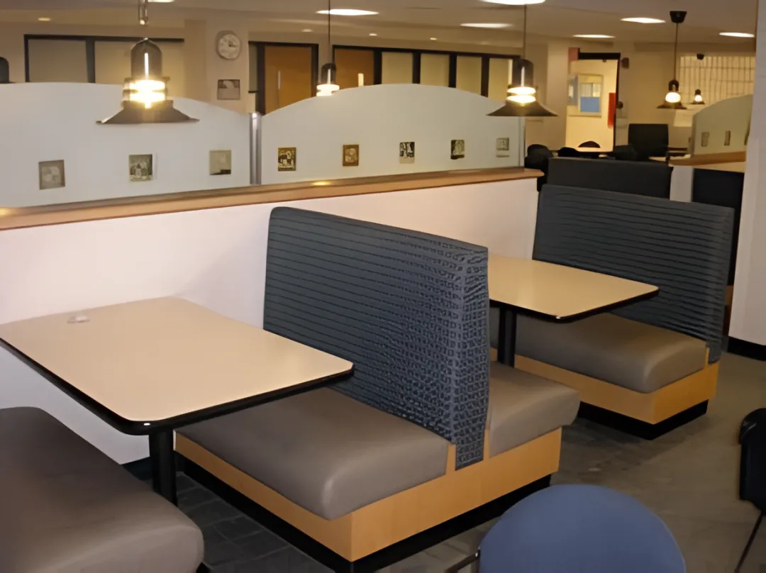 Acoustic panels in a modern hospital waiting room