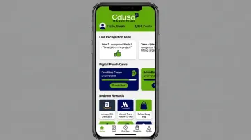 Calusa Marketing reward platform interface showing employee recognition and incentive features