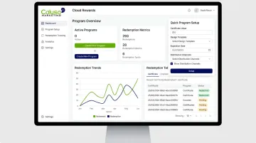 Calusa Marketing cloud-based SaaS reward platform dashboard interface