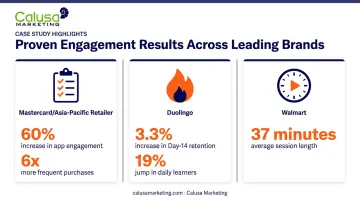 Gamification impact statistics comparison across Mastercard Duolingo and Walmart case studies