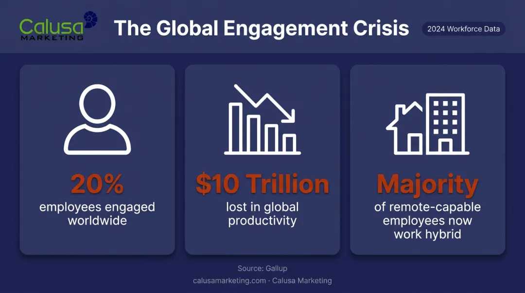 Global employee engagement crisis statistics for 2026 workforce