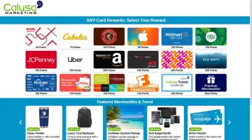 Calusa Marketing ANY-Card rewards catalog with gift cards and travel options