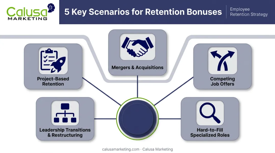 Five common scenarios triggering employee retention bonus offers