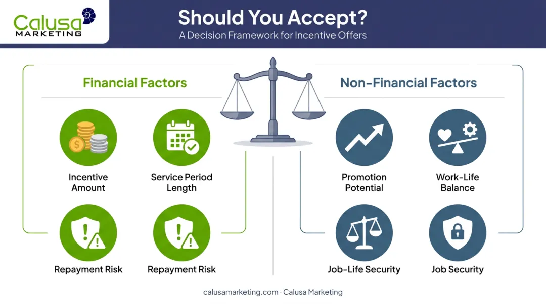 Financial versus non-financial factors when evaluating a retention incentive offer