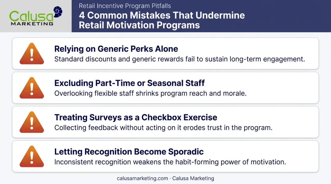4 common mistakes to avoid in retail employee motivation programs