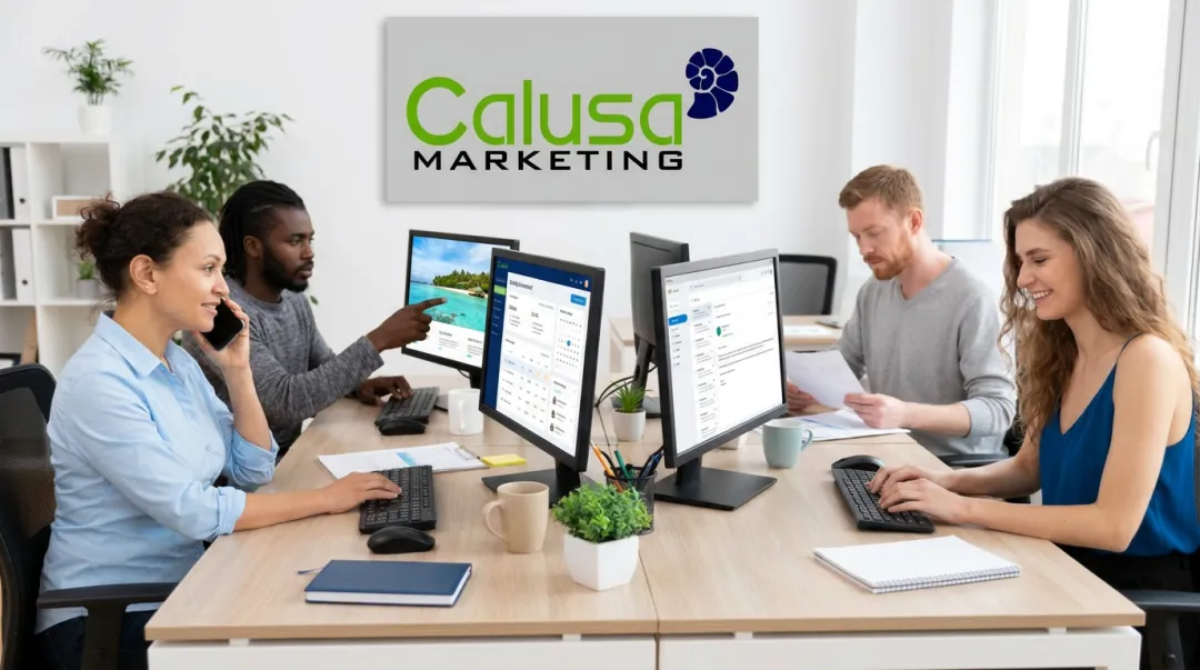 Calusa Marketing team managing incentive travel program bookings and support