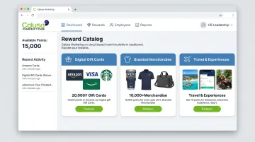 Calusa Marketing cloud-based employee incentive rewards platform interface