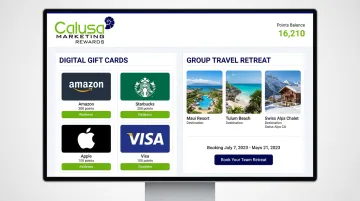 Digital gift card and group travel rewards platform for employee recognition